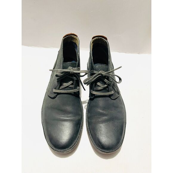 Clarks collection cushion soft chukka ankle boots gray leather casual men 8 main image 6